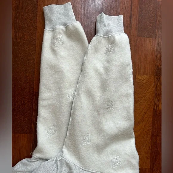 Alexander Wang All Over Logo Embroidery Monogram Turtleneck Sweatshirt Crop Top - Picture 12 of 17